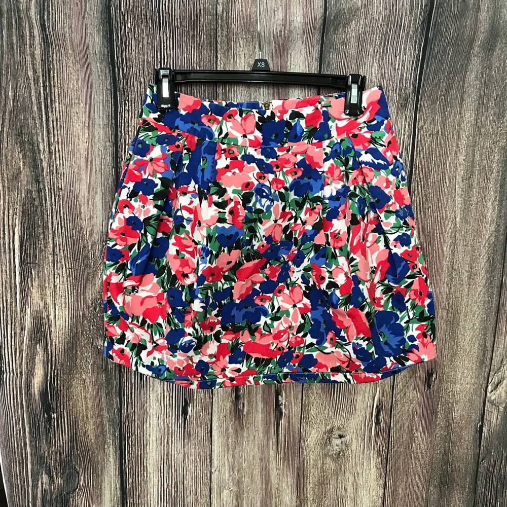 ZARA floral mini skirt